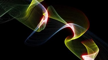 fantastik video animasyon ile dalga nesne hareket, döngü hd 1080p