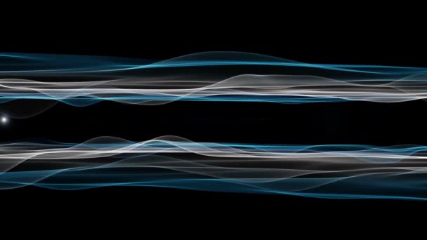 Futuristické video animace s pohybující se objekt vlny a blikající světlo, smyčka hd 1080p — Stock video