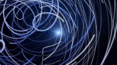 Şerit nesne ve hareket, ışık ile fütüristik video animasyon döngü Hd 1080p