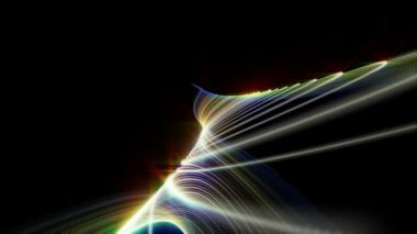 Parçacık Şerit nesne ve hareket, ışık ile fütüristik video animasyon döngü Hd 1080p