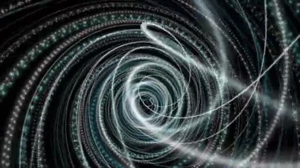 Animation vidéo fantastique avec un objet à bande particulaire au ralenti, boucle 4096x2304 4K