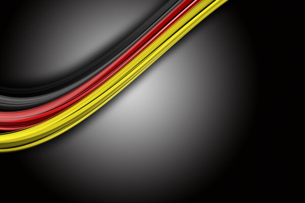 Иллюстрированная немецкая цветная волна для спортивных мероприятий
