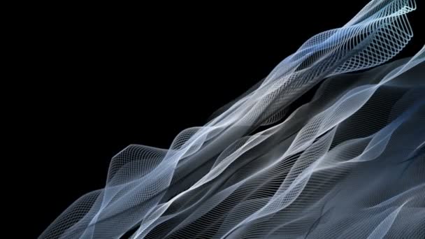 Fantastic video animation with wave object in slow motion and space for your text, loop HD 1080p — Stock Video