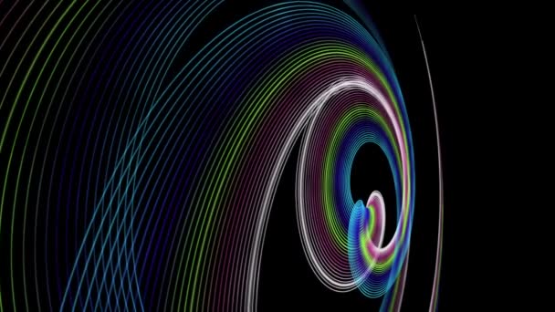 Animasi video yang fantastis dengan objek garis partikel dalam gerak lambat, loop HD 1080p — Stok Video