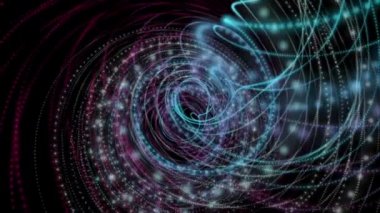 Parçacık Şerit nesne hareket, fütüristik video animasyon döngü Hd 1080p