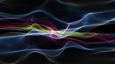 Fantastik video animasyon yavaş çekimde dalga nesnesiyle döngü Hd 1080p