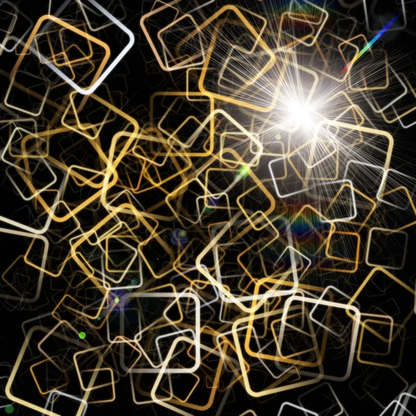 Abstrakte quadratische Hintergrundgestaltung mit Licht — Stockfoto