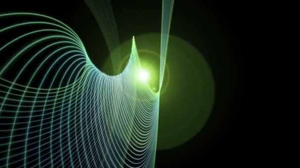 Fütüristik Eko video animasyon parçacık Şerit nesne ve hareket, ışık ile döngü Hd 1080p — Stok video