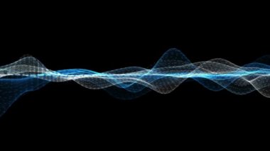 Fantastik video animasyon yavaş hareket ve senin metin için yer dalga nesnesiyle döngü Hd 1080p