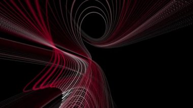 Parçacık Şerit nesne ağır çekimde ile güçlü video animasyon döngü Hd 1080p