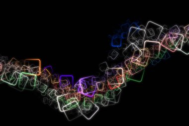 Metnin için alanı olan soyut kare arkaplan tasarımı çizimi