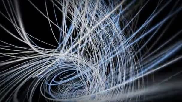 Фантастична відео анімація з об'єктом смуги частинок у повільному русі, 4096x2304 цикл 4K — стокове відео