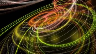 Parçacık şeritli nesne ile fantastik video animasyonu yavaş çekimde, 4096x2304 döngü 4K