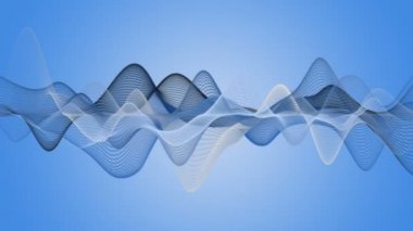 Parçacık dalgası nesnesinin ağır çekimde fantastik video animasyonu, 4096x2304 döngü 4K