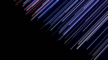 Hareket şerit nesne ve ışık Parıltı ile Fütüristik video animasyon, 4096x2304 döngü 4k