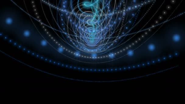 Animation vidéo fantastique avec un objet à bande particulaire au ralenti, boucle 4096x2304 4K