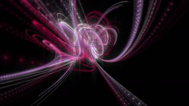 Parçacık şerit nesne ve yavaş hareket ışık Parıltı ile romantik video animasyon, 4096x2304 döngü 4k