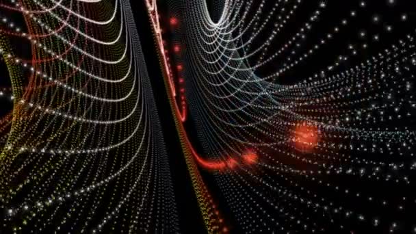 Animation vidéo fantastique avec un objet à bande particulaire au ralenti, boucle 4096x2304 4K