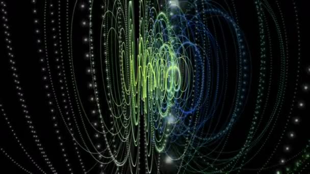 Фантастична еко-відео анімація з об'єктом смуги частинок у повільному русі, 4096x2304 цикл 4K — стокове відео