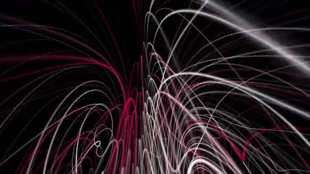 Powerful video animation with particle stripe object in slow motion, 4096x2304 loop 4K — Stock Video