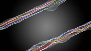 Parçacık dalgası nesnesinde hareket ve metninizi 4096 x 2304 döngü 4k için yer ile fantastik video animasyon