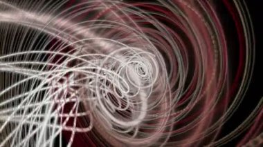 Parçacık şeritli nesne ile fantastik video animasyonu yavaş çekimde, 4096x2304 döngü 4K