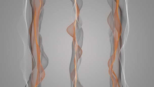 Animation vidéo fantastique avec objet à ondes de particules au ralenti, boucle 4096x2304 4K — Video