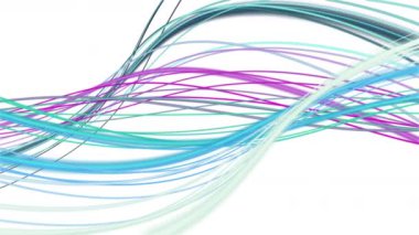 Yavaş çekimde dönen çizgili nesne ile fantastik video animasyonu, 4096x2304 döngü 4K