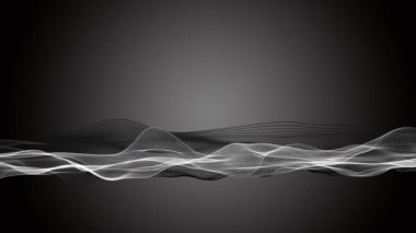 Parçacık dalga nesnesiyle yapılan sihirli video animasyonu, 4096x2304 döngüsü 4K