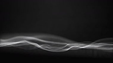 Parçacık dalga nesnesiyle yapılan sihirli video animasyonu, 4096x2304 döngüsü 4K