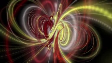 Parçacık çizgili nesne ile gelecek video animasyonu yavaş çekimde, 4096x2304 döngü 4K