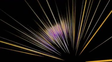 Yavaş çekimde çizgili nesne ile fantastik video animasyonu, 4096x2304 döngü 4K