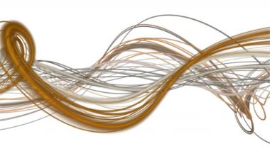 Yavaş çekimde dönen çizgili nesne ile fantastik video animasyonu, 4096x2304 döngü 4K