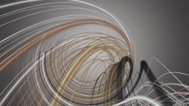 Yavaş çekimde çizgili nesne ile fantastik video animasyonu, 4096x2304 döngü 4K