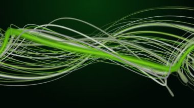 Yavaş çekimde çizgili dalga nesnesi ile fantastik eko video animasyonu, 4096x2304 döngü 4K