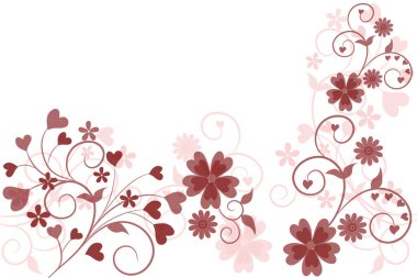 Güzel çiçek arkaplan tasarımı çizimi metniniz için boşluk ile