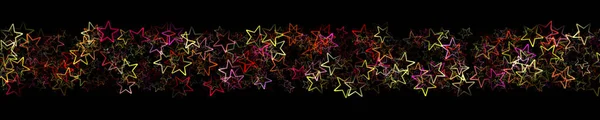 Fantasztikus Karácsonyi Panoráma Design Ragyogó Csillagokkal — Stock Fotó