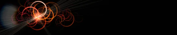 光と未来的なサークルパノラマの背景デザインイラスト — ストック写真