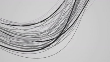 Yavaş çekimde çizgili dalga nesnesi ile sihirli video animasyonu, 4096x2304 döngü 4K