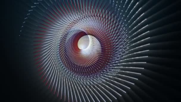 Futuristische Video Animatie Met Particle Stripe Object Licht Slow Motion — Stockvideo