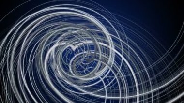 Yavaş çekimde çizgili dalga nesnesi ile fantastik video animasyonu, 4096x2304 döngü 4K