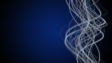 Yavaş çekimde çizgili dalga nesnesi ile fantastik video animasyonu, 4096x2304 döngü 4K