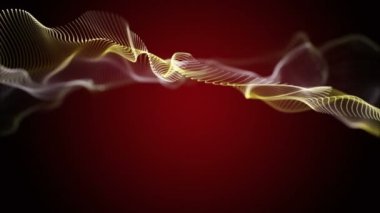 Parçacık dalga nesnesiyle gelecek video animasyonu yavaş çekimde, 4096x2304 döngü 4K