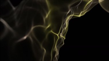 Parçacık dalga nesnesiyle gelecek video animasyonu yavaş çekimde, 4096x2304 döngü 4K