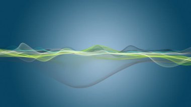 Parçacık dalga nesnesi ile fantastik video animasyonu yavaş çekim ve metin için boşluk, 4096x2304 döngü 4K