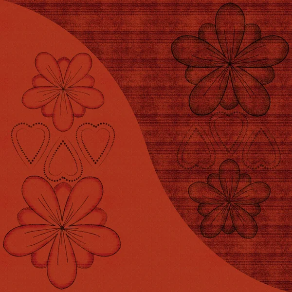 Beautiful Illustrated Flower Design Background Pattern — Stock Photo, Image