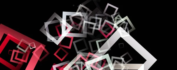 Abstraktes Panoramadesign Mit Quadratischen Objekten — Stockfoto