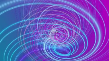 Yavaş çekimde çizgili dalga nesnesi ile fantastik video animasyonu, 4096x2304 döngü 4K