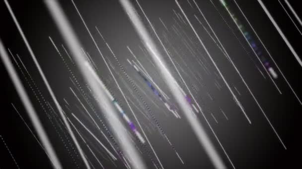 Futuristic Video Animation Glowing Stripe Object Slow Motion 4096X2304 Loop — Stock Video