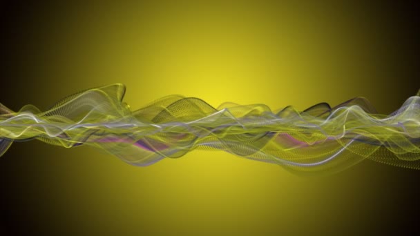 Φανταστικό Video Animation Αντικείμενο Σωματιδιακών Κυμάτων Αργή Κίνηση Και Χώρο — Αρχείο Βίντεο
